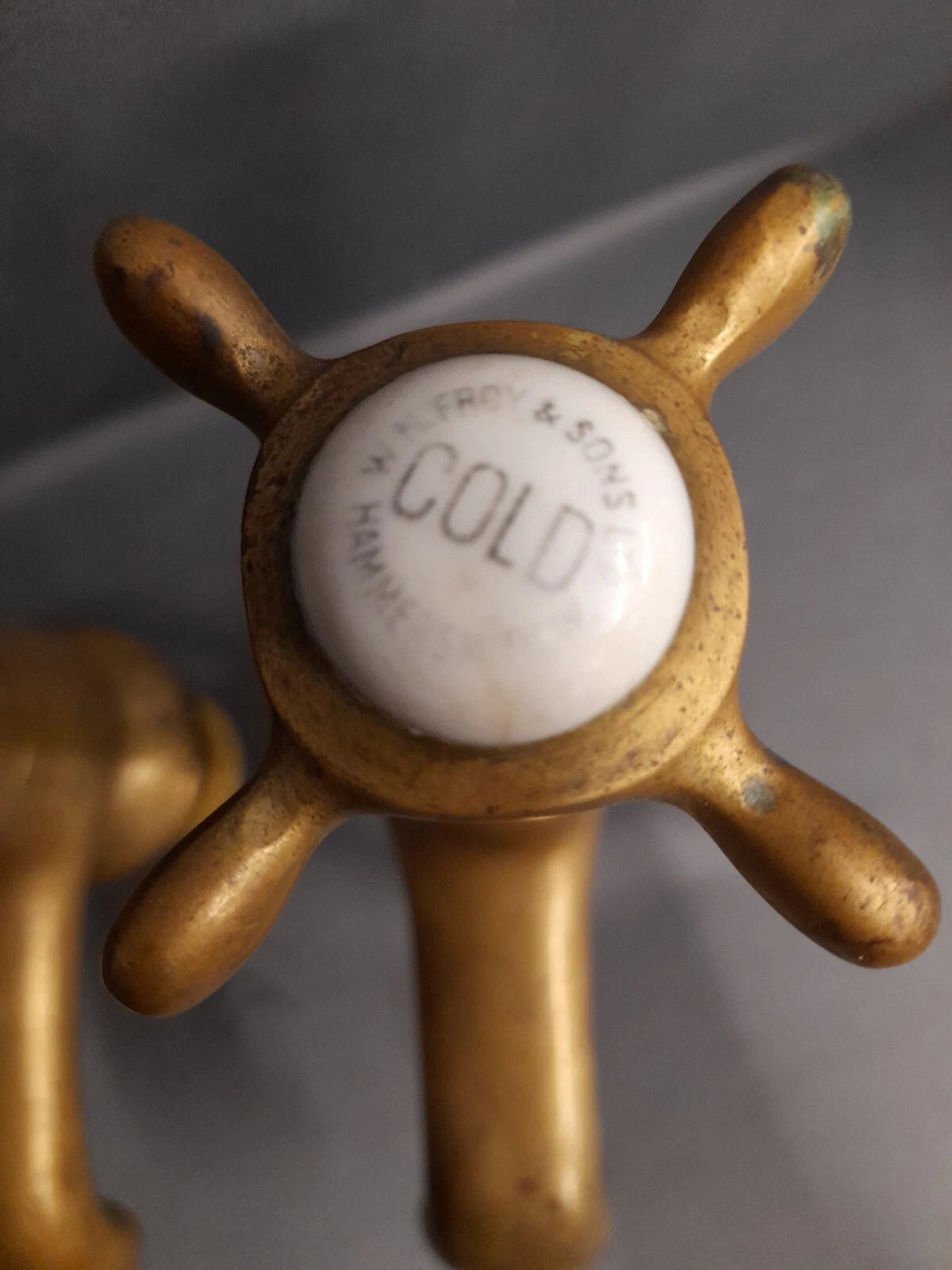 Brass Bath Taps Original Aged Patina Brass Bathroom Taps Fully Refubished