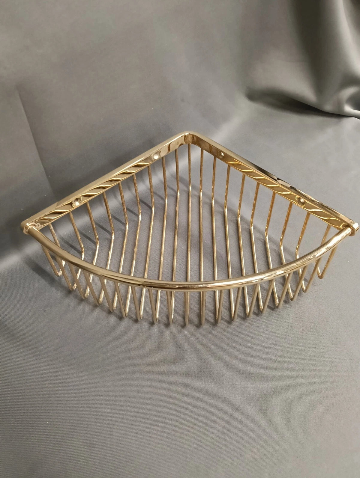 Large Corner Gold Plated Soap Dish / Tray, Sponge Holder