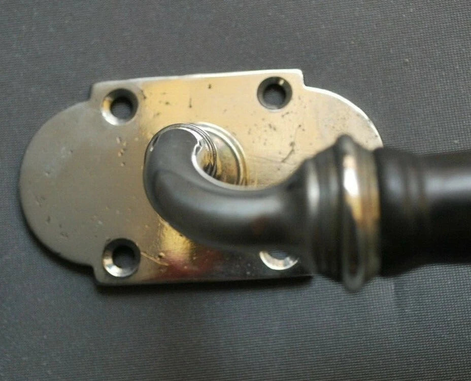 Stunning Nickel Door Handle / Pull / Heavyweight Solid Wood & Nickel