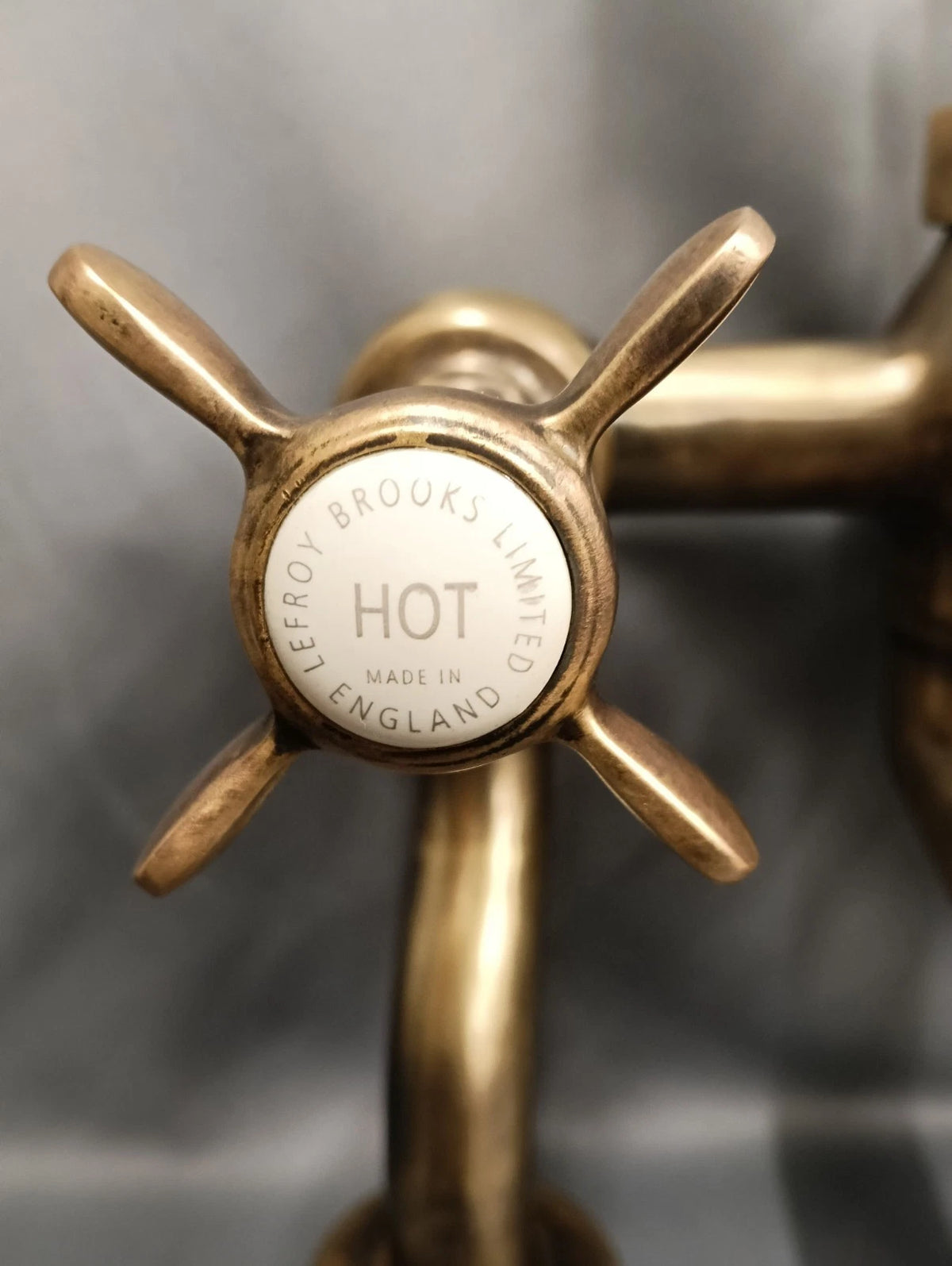 Lefroy Brooks Bare Aged Brass Bath Shower Mixer Taps Reclaimed Reconditioned