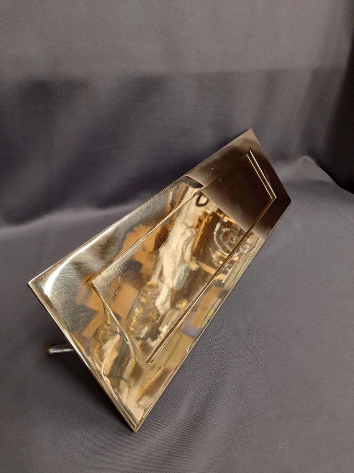 X Large Bare Brass Heavy Duty Letterbox, Reclaimed, Impressive,