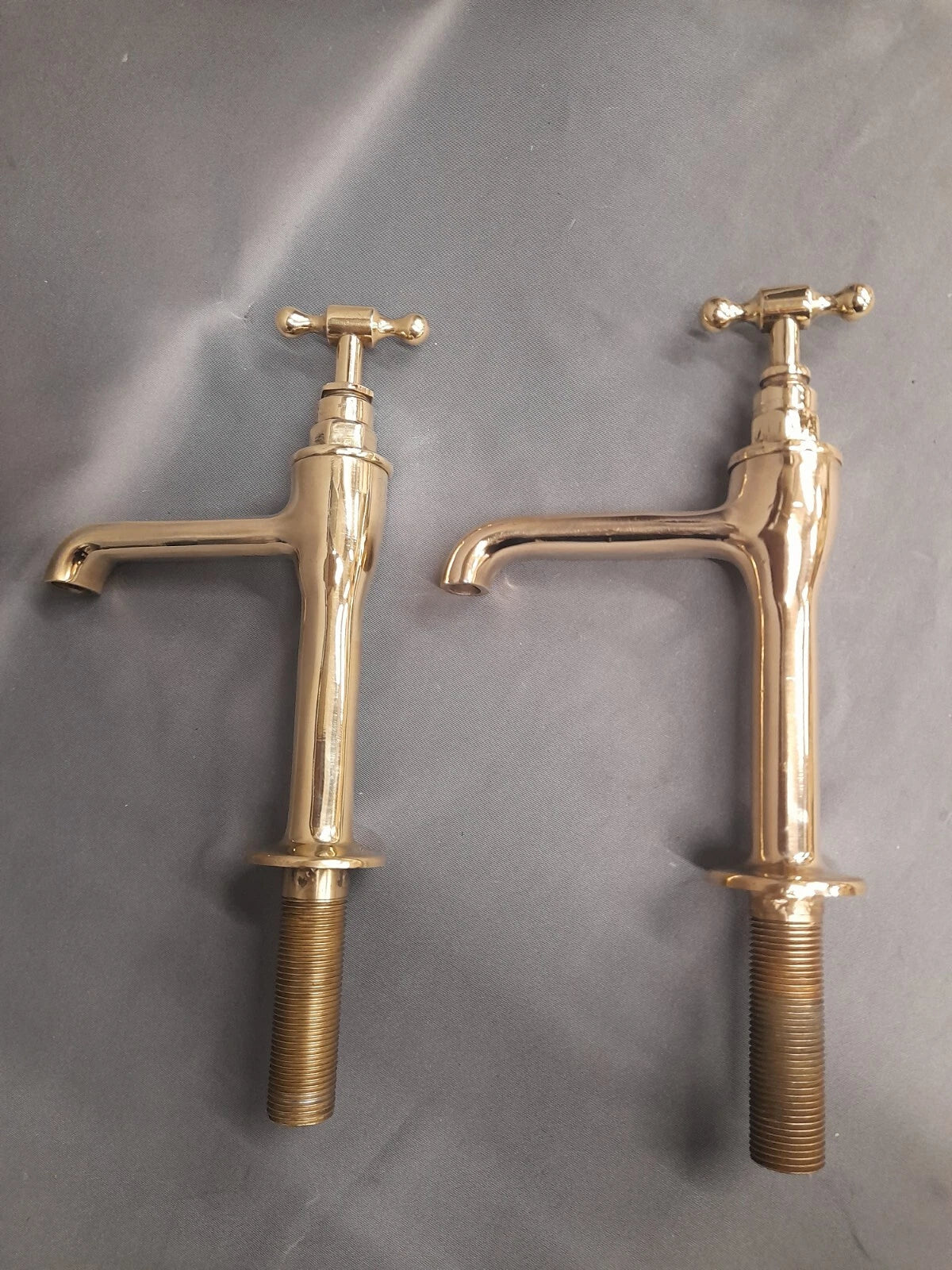 Brass Pillar Taps, Belfast Kitchen Sink Taps Fully Refurbed Taps