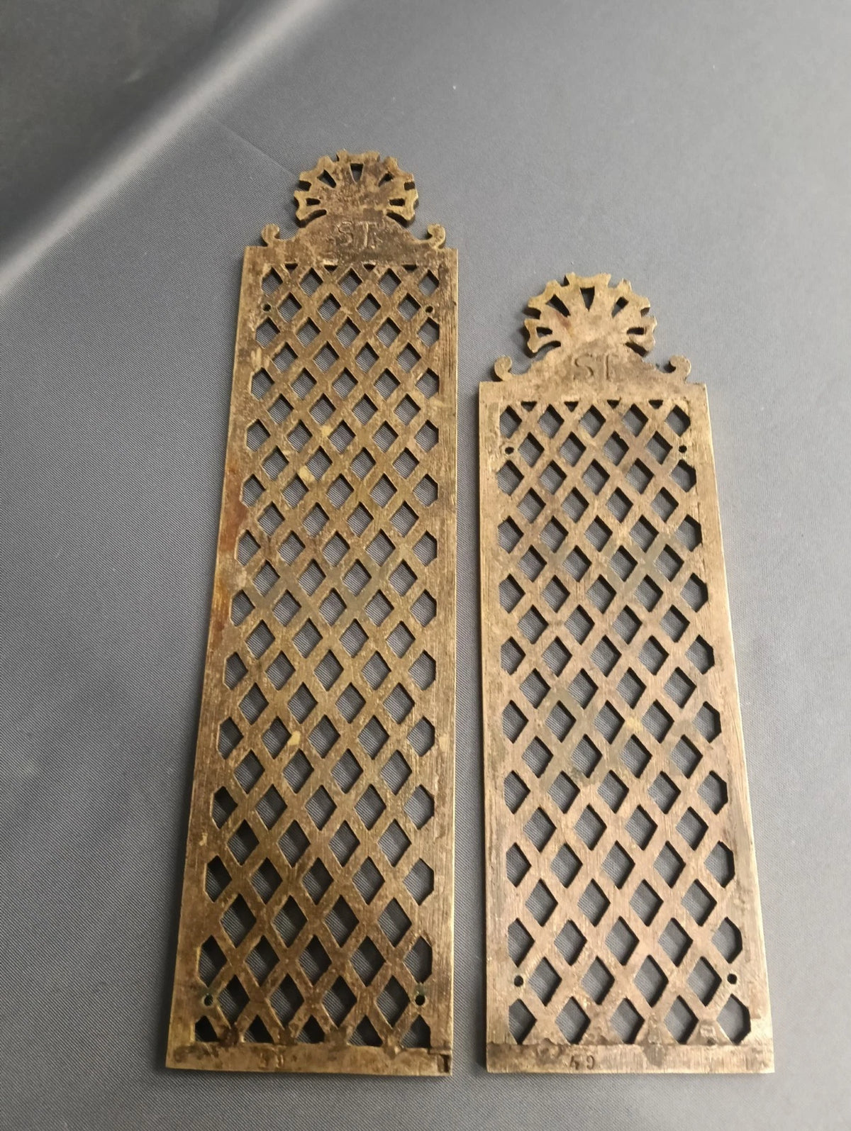 1 Pair of Brass Door Peicered Finger Plates, Heavyweight Quality