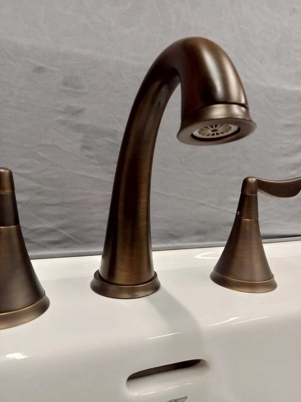 Aged Patina Brass 3 Hole Mixer Tap & Pop Up Waste