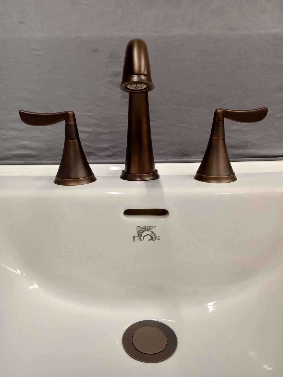 Aged Patina Brass 3 Hole Mixer Tap & Pop Up Waste