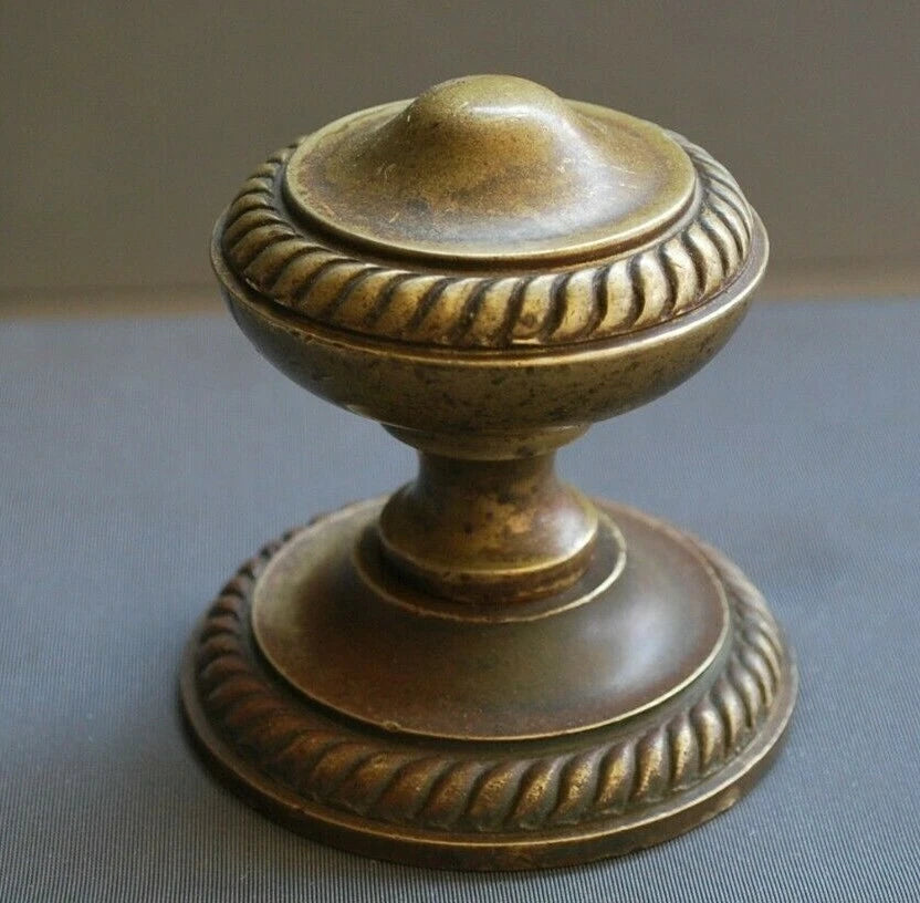 Brass Rope Design Vintage Reclaimed Brass Door Knob / Pull Original Patina