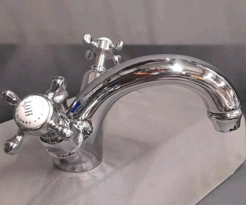 Perrin & Rowe Chrome Mono Tap Reclaimed, Refurb, New Pull Up Waste