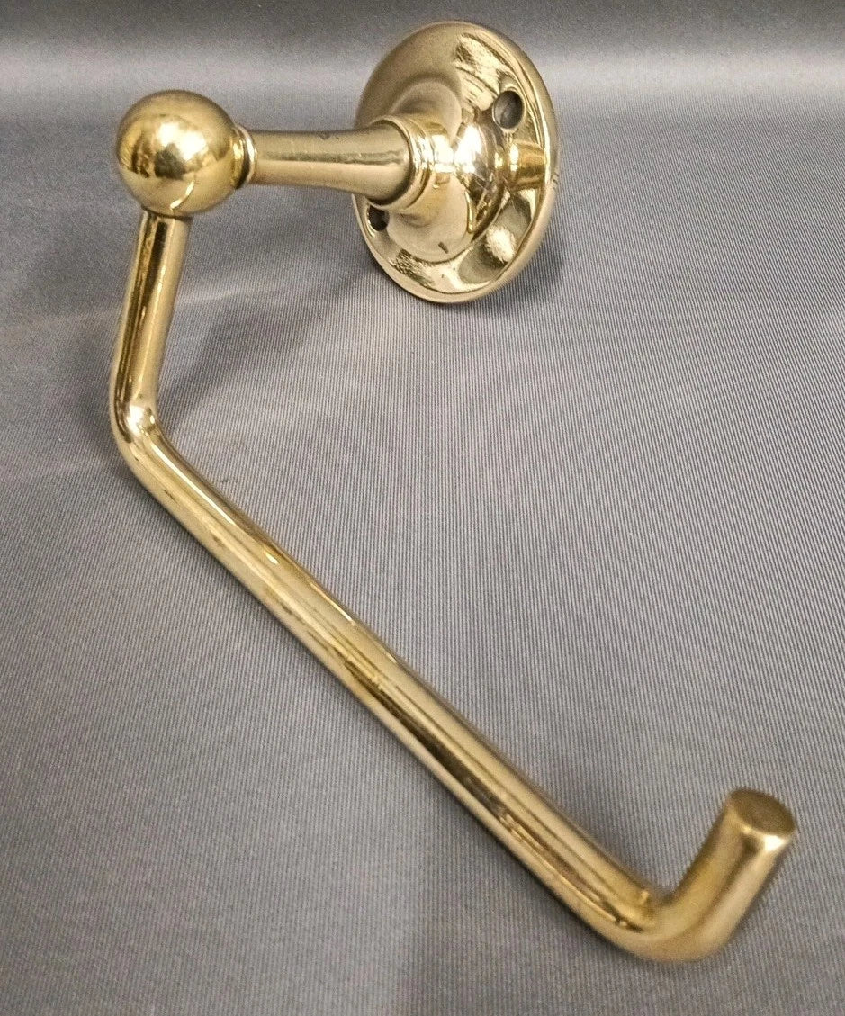 Bare Brass Loo Roll Holder Two Available, Excellent Reclaimed
