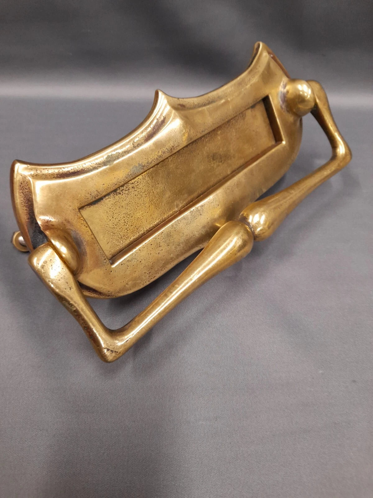 Brass Letterbox Very Ornate, Vintage Letterbox / Knocker, Original Patina Brass