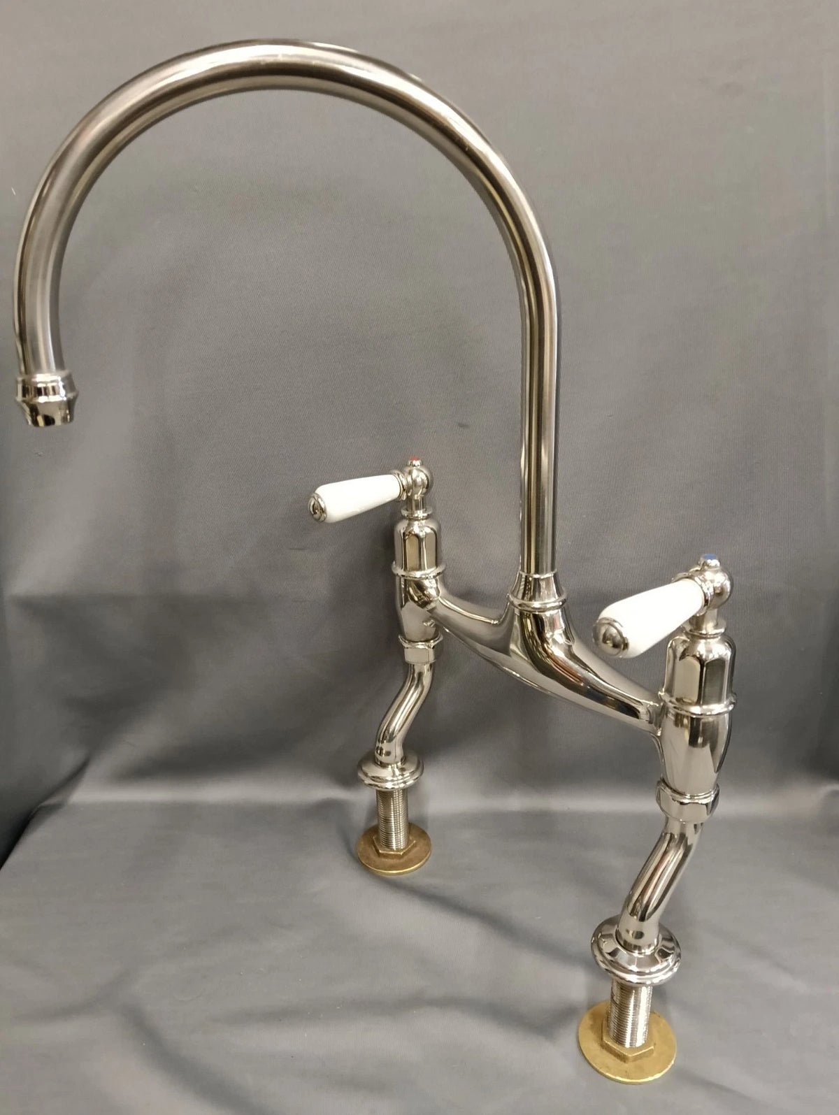 Perrin & Rowe Nickel Kitchen Lever Mixer Tap, Ideal Belfast Sink,  Reconditioned