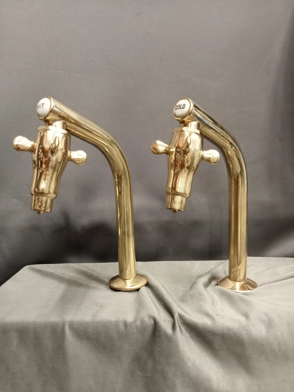 Brass Supa Taps, Bare Brass Retro Kitchen Taps Reclaimed & Refurbished