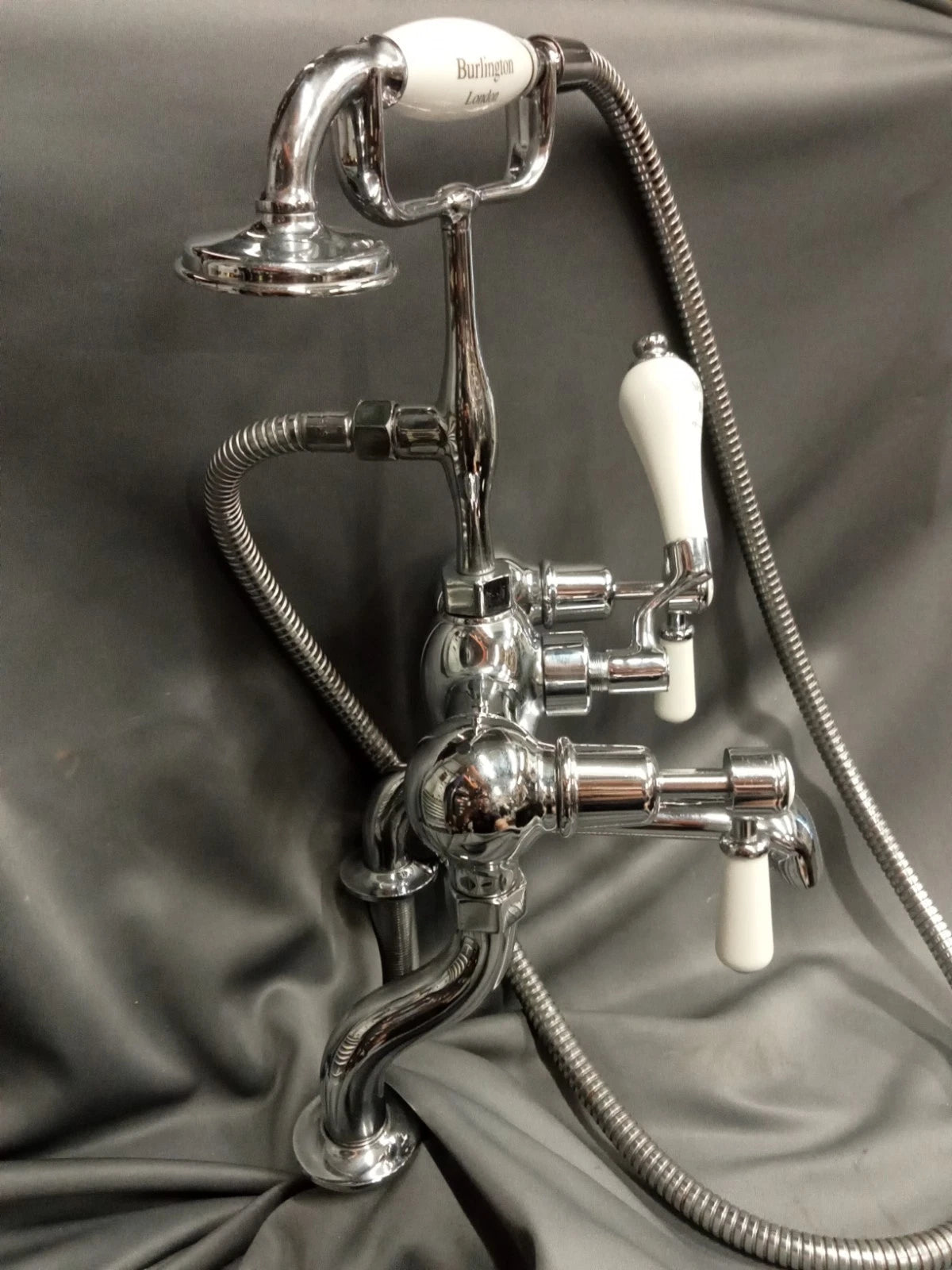 Burlington Kensington Chrome Bath Shower Mixer Taps, Reclaimed & Reconditioned