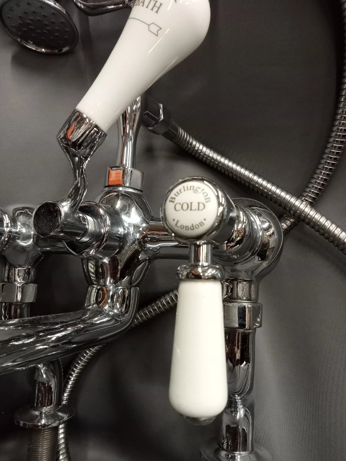 Burlington Kensington Chrome Bath Shower Mixer Taps, Reclaimed & Reconditioned