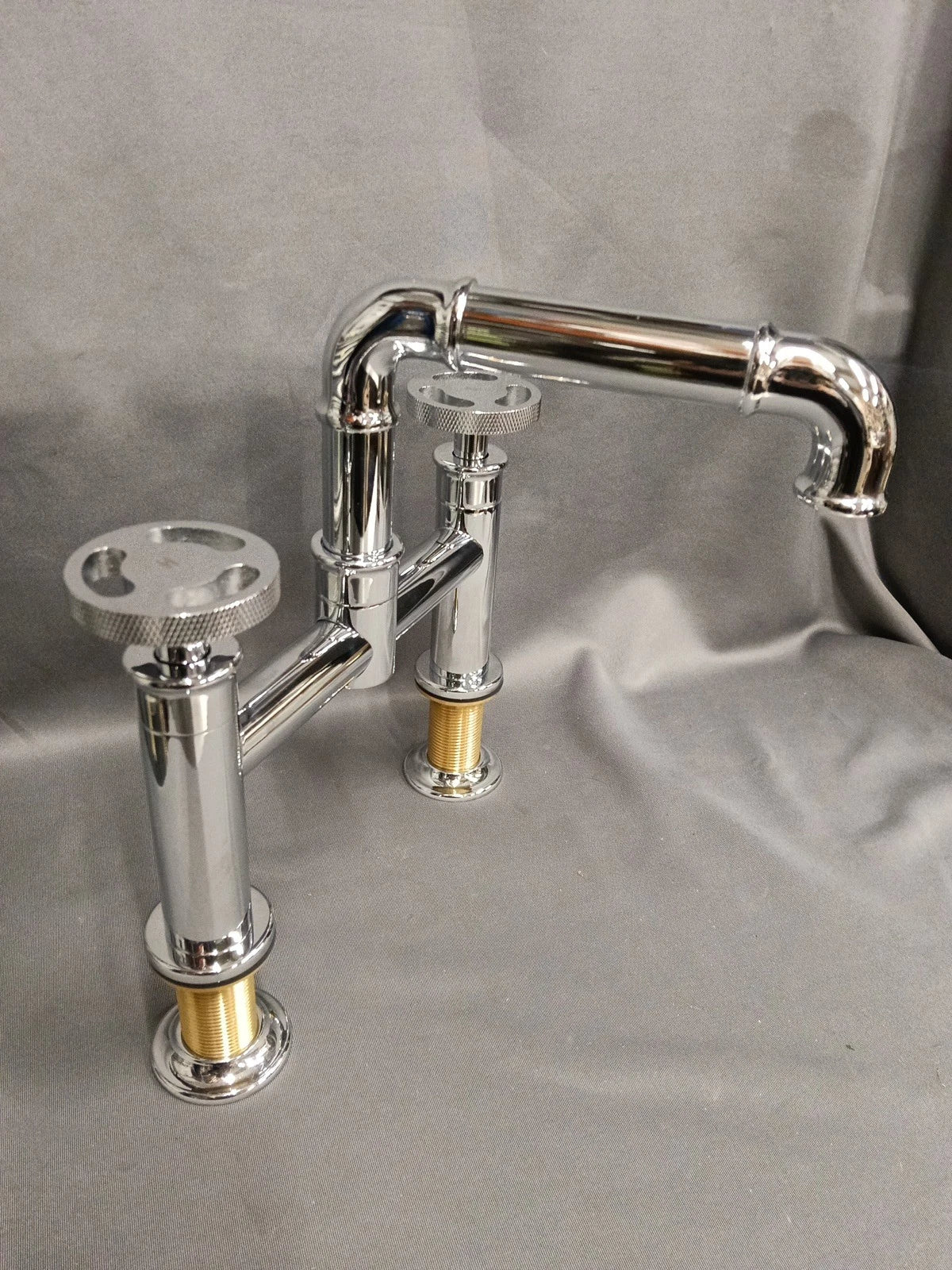 Chrome Mixer Taps, Ideal 4 Belfast Kitchen Sink New Old Stock Industrial Style