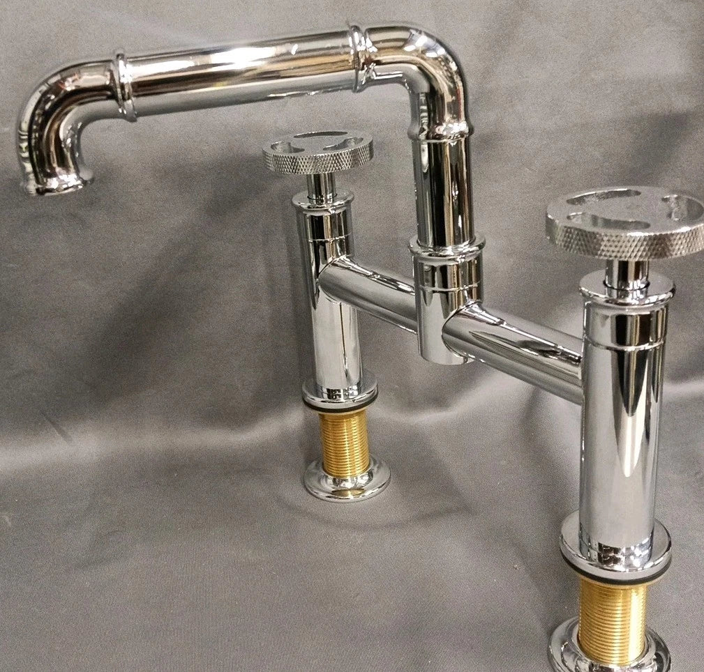 Chrome Mixer Taps, Ideal 4 Belfast Kitchen Sink New Old Stock Industrial Style
