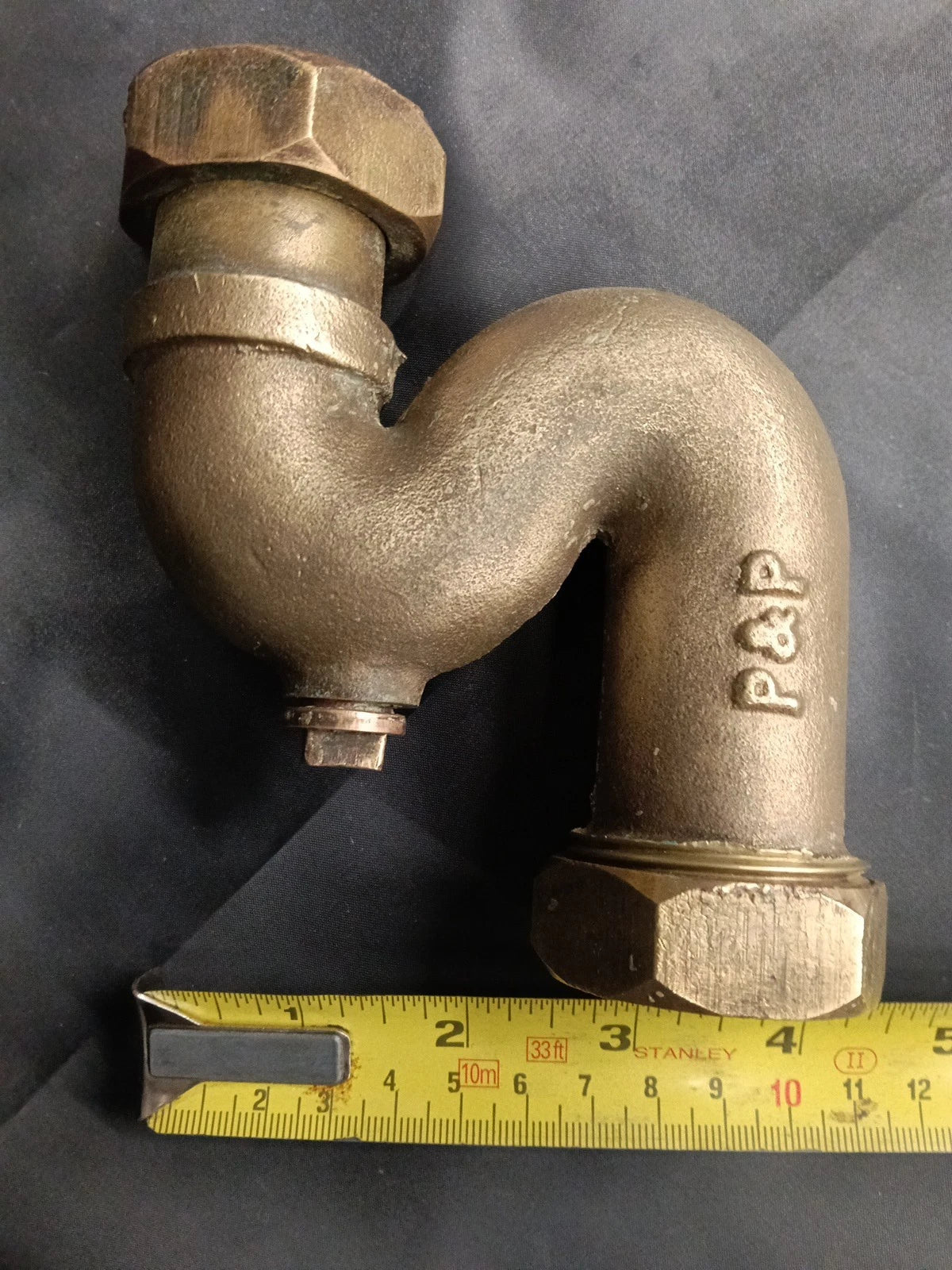 Brass S Trap 1 1/4 Inch Reclaimed, Fully Refurbed, Great 4 for Bathroom Basins