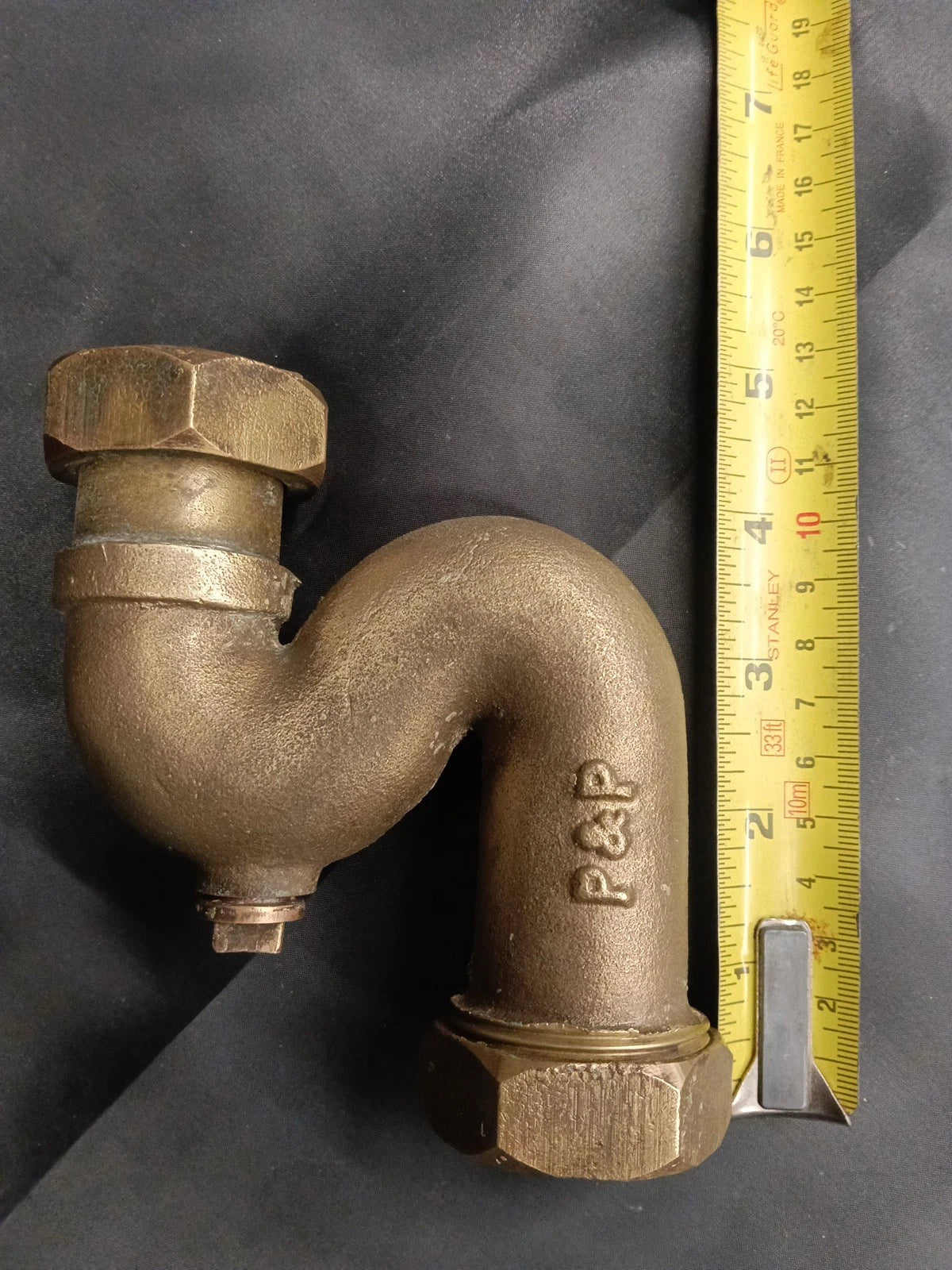 Brass S Trap 1 1/4 Inch Reclaimed, Fully Refurbed, Great 4 for Bathroom Basins