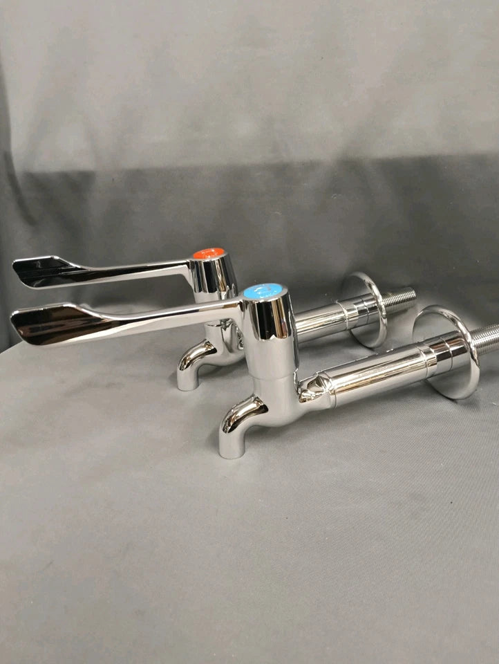 Armitage Shanks Wall Mounted Back Fed Large Lever Taps New Old Stock