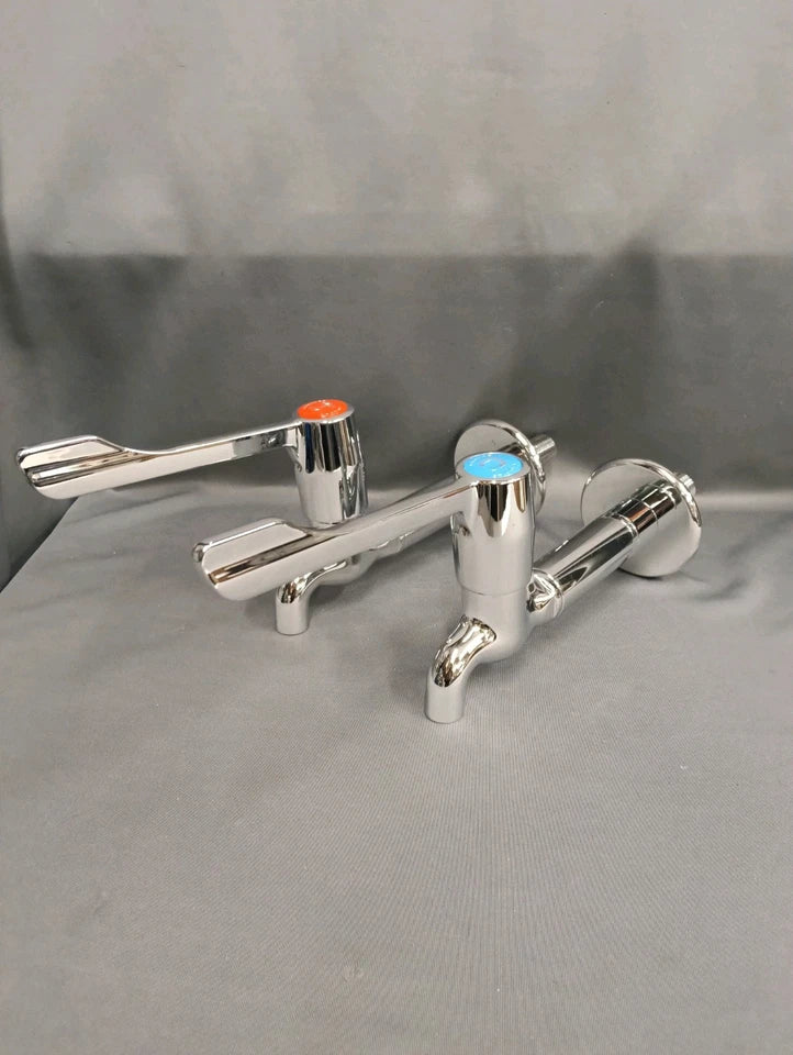 Armitage Shanks Wall Mounted Back Fed Large Lever Taps New Old Stock