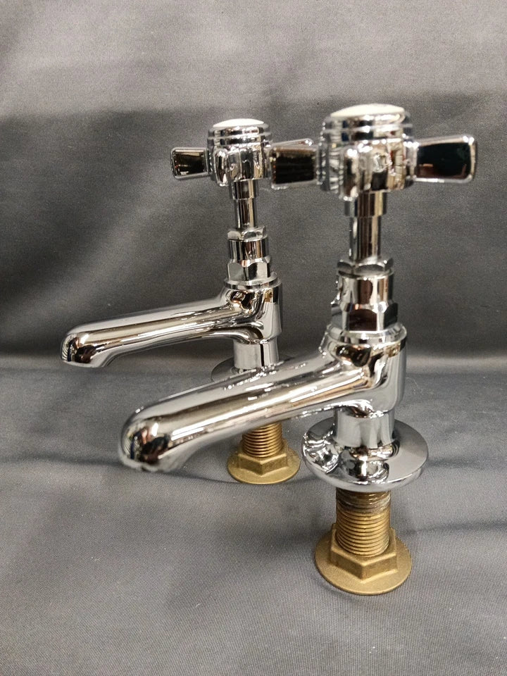 Chrome Bathroom Basin Taps, Reclaimed & Fully Refurbished Basin Taps